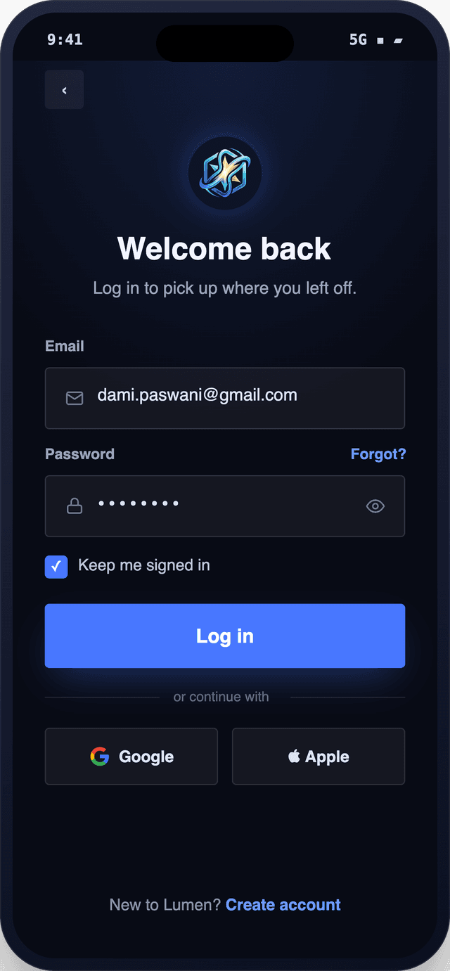 Log in