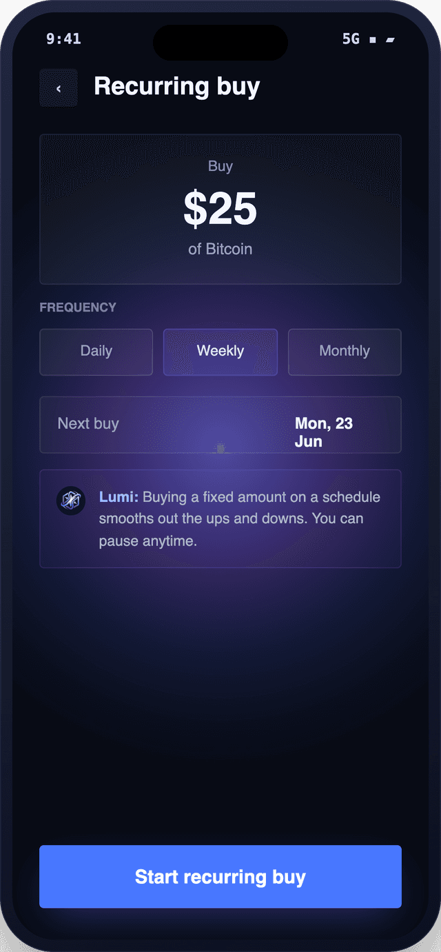 Recurring buy