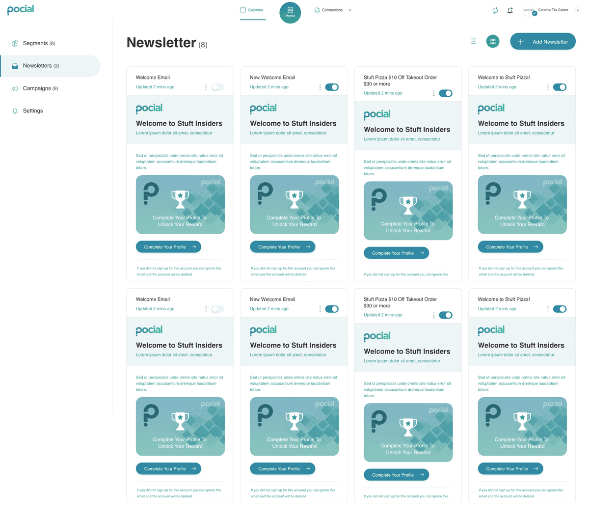 app · newsletters