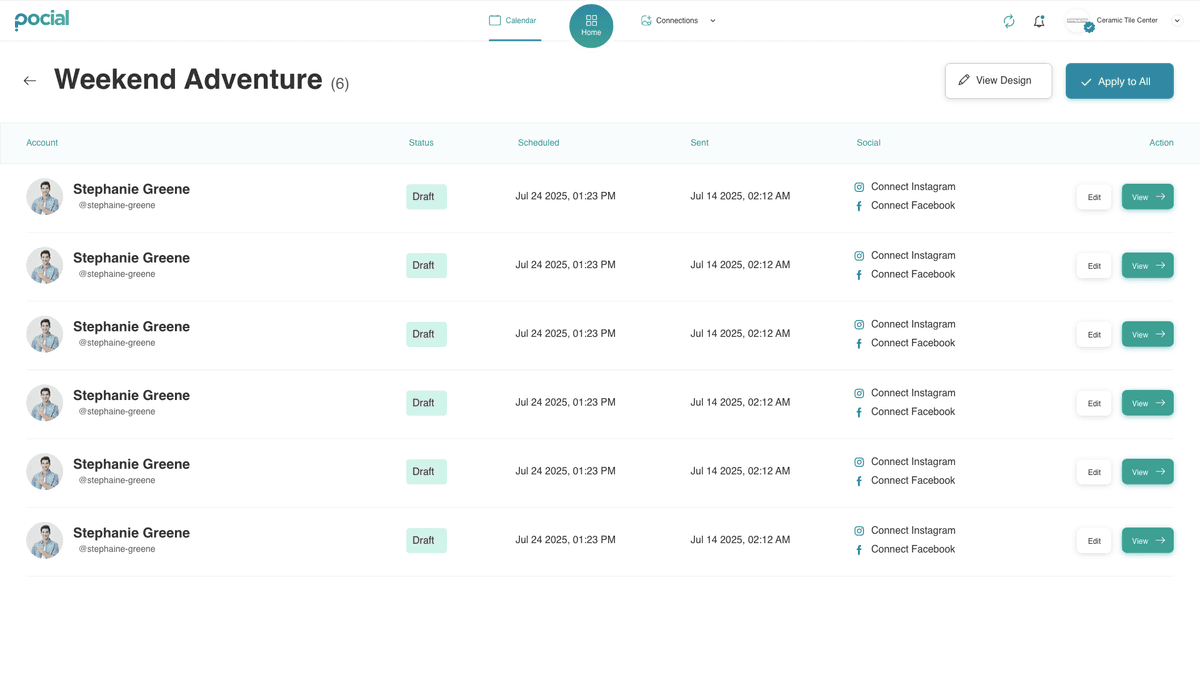 app · schedule