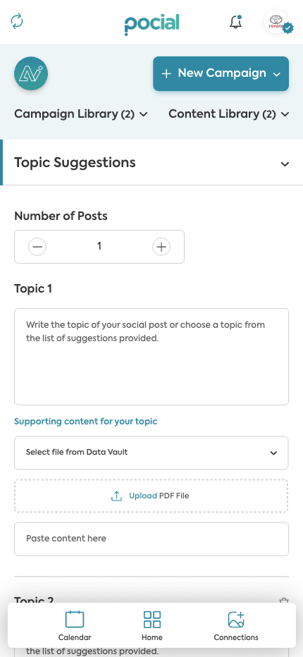 Topic Suggestions